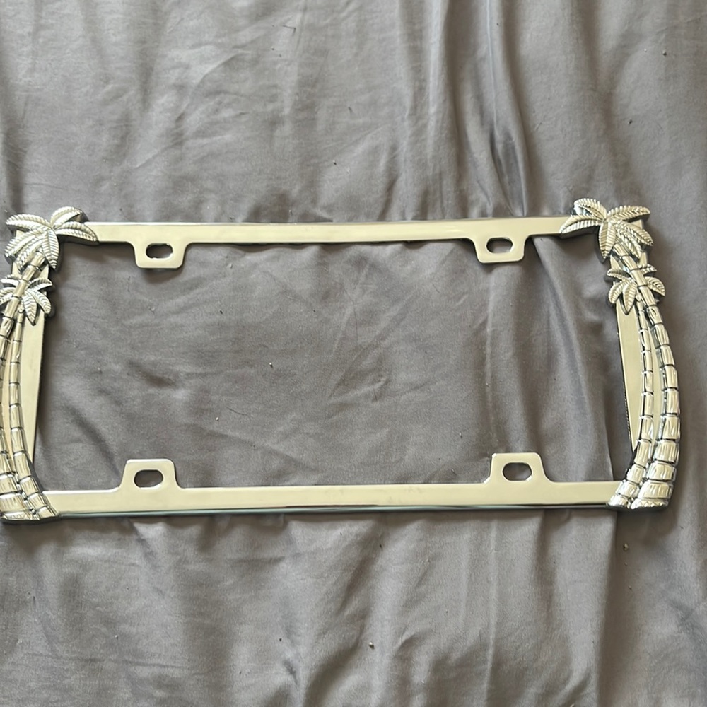 Palm tree License plate cover